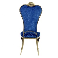 Chaise de salle à manger française LS0129 en gros, durable, en acier inoxydable, empilable, pour mariages, banquets, hôtels, villas, salons, bureaux à domicile