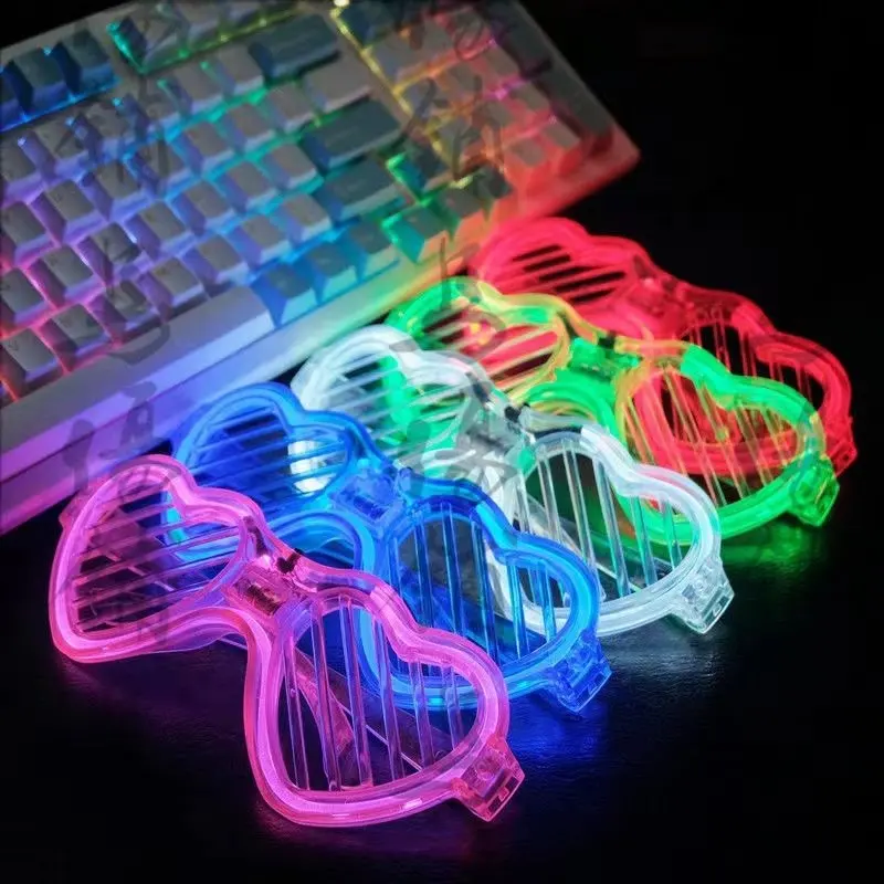 Glow In Dark Party Supplies Shutter Shades LED Flash Sunglasses Colors Light Up Glasses For Bar