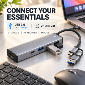 Hub USB C 5 en 1, 100W PD, 4K 60Hz, adaptateur multiport USB 3.0 Type C pour ordinateur portable MacBook, vente en gros OEM - Product Image 5