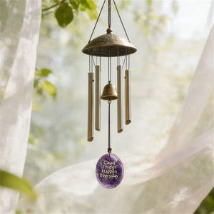 <span class=keywords><strong>Piedra</strong></span> <span class=keywords><strong>de</strong></span> Amatista <span class=keywords><strong>de</strong></span> Cuarzo Natural con Agujeros y Grabado 'Las Cosas Buenas Pasan Cada Día', Colgante <span class=keywords><strong>de</strong></span> Cristal para Aliviar el Estrés, Regalos - Product Image 5