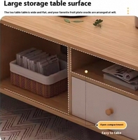 Table basse extensible en bois massif de style nordique moderne Ben Wood Ease, design de pieds simple, meubles de salon, garantie 1 an