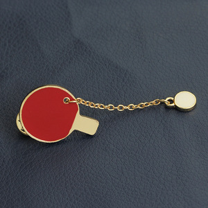 Boutique en ligne vente chaude sport tennis de table épinglette avec chaîne <span class=keywords><strong>ping</strong></span> <span class=keywords><strong>pong</strong></span> badge - Product Image 6