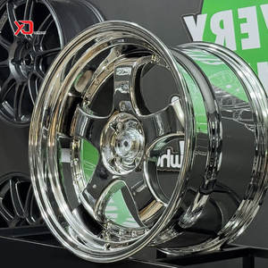 Rines Forjados Personalizados 5X112 5x114.3 Estilo Work de 5 Radios con Borde Escalonado, Acabado Cromado Pulido Profundo para 370z 350z Q50 Q60 G37 F82 - Product Image 5