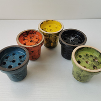 Qualité RTS Grand Narguilé Bol Shisha Accessoires Groove Animal Tête En Céramique