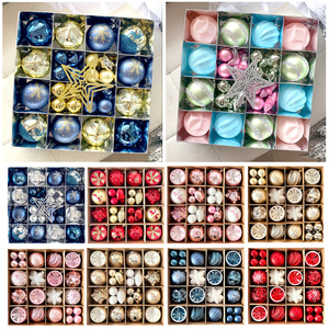 Assortiment d'ornements <span class=keywords><strong>de</strong></span> <span class=keywords><strong>Noël</strong></span> électroplaqués en forme d'étoile, <span class=keywords><strong>de</strong></span> cœur, <span class=keywords><strong>de</strong></span> maison et <span class=keywords><strong>de</strong></span> flocon <span class=keywords><strong>de</strong></span> neige, décorations suspendues en plastique peint pour arbre - Product Image 2