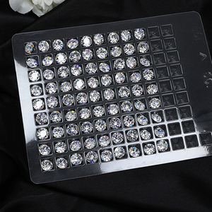 Đông Châu chất lượng hàng đầu 8 Mét <span class=keywords><strong>Cubic</strong></span> <span class=keywords><strong>Zirconia</strong></span> hạt chaton hình tổng hợp Đá quý Thạch bán buôn 3D trang sức phụ kiện - Product Image 1