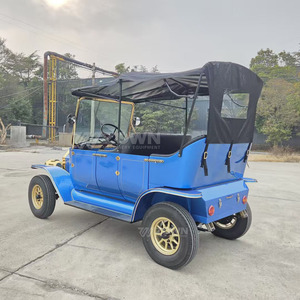 Voiture classique rétro bleue personnalisable, voiture de luxe vintage, voiture électrique vintage, voiture classique 5 places - Product Image 2