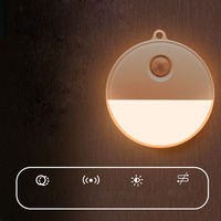 Lampe LED sans fil à détecteur de mouvement pour éclairage sous armoire, placard, salle de bain - Lampe de nuit moderne et élégante à intensité variable