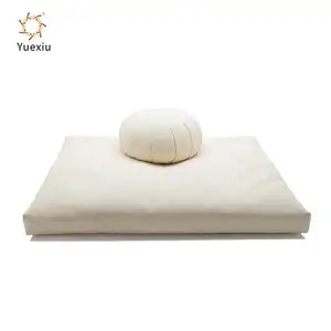 Factory Custom Cotton And Linen Fabric Zafu Zabuton Sets Buckwheat Meditation Floor Cushion