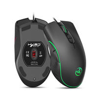 HXSJ A867 USB Plug and Play Mouse Komputer Ergonomis Berkabel 7 Tombol 6400 DPI Mouse Gaming Dengan Lampu Latar 7-RGB Pabrik