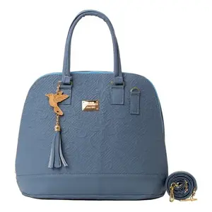 Bolso de Mano de Mezclilla Azul para Mujer, Estilo Vintage, con Asa Superior y Decoración de Borlas, para Salidas Casuales de Verano, Modelo M3783, Marca Fana Ayla - Product Image 1