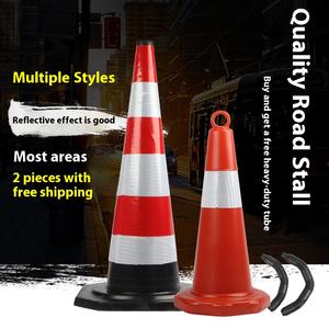 Barrière routière en plastique cône trafic pour pas de stationnement Restrictions de stationnement Installation essentielle pour la route - Product Image 3