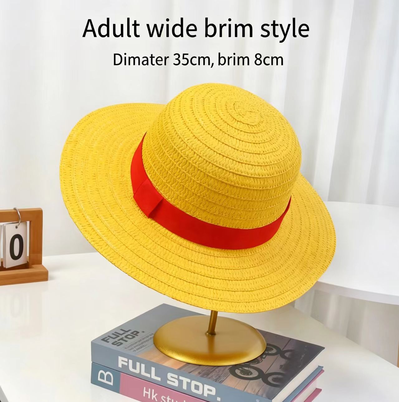 Adult wide brim style Diameter 35cm, brim 8cm
