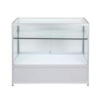 Vitrine et vitrine de magasin de bijoux en verre trempé à cadre en aluminium gris facile à nettoyer vente directe d'usine