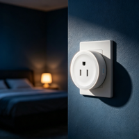 Stop Kontak Pintar WiFi Matter Tipe Colokan US dengan USB Tipe C, Dapat Dipasang di Dinding, Kontrol Aplikasi Tuya untuk Rumah Pintar, Dapur, Samping Tempat Tidur, Kantor, UL94 V-0