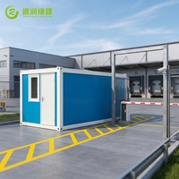 Contenedor Plegable Seguro con Sistema de Cierre de Seguridad para Postos de Seguridad Industrial y Oficinas de Guardia de Entrada, Edificio Modular
