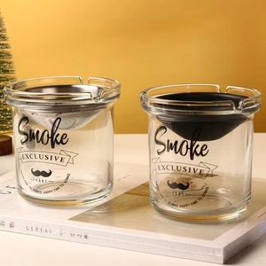 Cendrier en verre pour cigares, logo personnalisé, moderne et créatif, cendrier de voiture avec couvercle hermétique, cendriers en verre créatifs en forme d'entonnoir pour voiture - Product Image 6