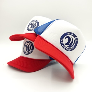 Gorras Trucker de Malla de 5 Paneles con Estampado Puff Personalizado de Alta Calidad, Gorra Ajustable con Cierre a Presión de Espuma, Diseño a Rayas, Venta al por Mayor, Unisex - Product Image 6