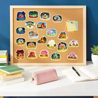 56 Piezas de Adhesivos de PVC Impermeables con Dibujos Animados de Animales para Decoración de Carcasas de Teléfono, Cuadernos y Vasos