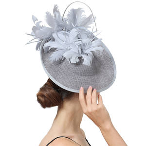 Femmes Plume Fleur Kentucky Derby Fascinator Chapeau Grand Sinamay Cocktail Tea Party Church Hat Boutique - Product Image 5