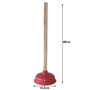 Hq2212 6 "Tpr Materiaal Duurzaam Sterk Hout Plunjer In Rood <span class=keywords><strong>Toilet</strong></span> <span class=keywords><strong>Sucker</strong></span> - Product Image 6