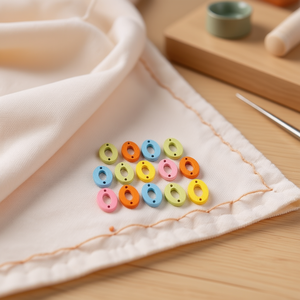 Accessorio ovale in legno Ilan 19x15mm, 14 pz, perline per abbigliamento - Product Image 2