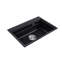 Évier simple en granit composite 72*49cm, haute qualité, résistant aux rayures, nouveau style, vente chaude 2026, pour cuisine (sans robinet)