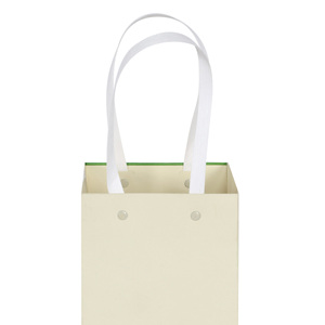 Custom Printed Eco-Friendly Pulp Square Bottom Holiday Wine Packaging Paper Bag Handle for Certified Luxury <b>Floral</b> Design - Product Image 4