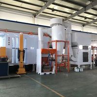 Machines de revêtement métallique de robot de pulvérisation électrostatique entièrement automatiques utilisées pour les moyeux de roue d'automobiles de palettes de peinture
