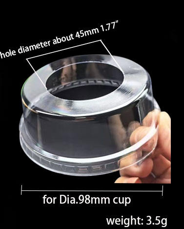 รูปทรงใส รูใน 3 รู ขนาด 45 มม.