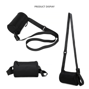 Bolsa de Gimnasio Personalizada para Hombre, Bolsa de Teléfono Cilíndrica, Bolsa de Mensajero Cruzada Lisa de Diseño para Hombre, Bolsa de Mensajero Negra para Hombro - Product Image 3