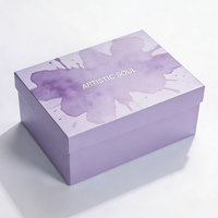 Boîte d'emballage personnalisée avec couvercle et base, finition mate et matériaux recyclés pour la présentation de coffrets cadeaux cosmétiques et de parfums