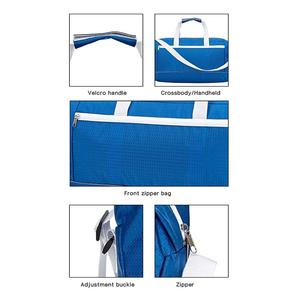 กระเป๋าเดินทางกีฬาขนาดใหญ่แบบ unisex สำหรับโรงงาน ผลิตจากผ้าโพลีเอสเตอร์ กันน้ำ ใช้ได้ทั้งของแห้งและของเปียก เหมาะสำหรับออกกำลังกาย พิมพ์โลโก้ได้ตามต้องการ ขายส่ง - Product Image 3