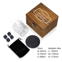 Juego de Piedras de Whisky de Granito Natural con Caja de Regalo Personalizada con Logotipo Shunstone, Juego de Posavasos de Pizarra, Accesorios para Bebidas para Amantes del Whisky