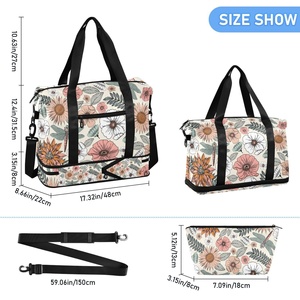 Wholesale Lightweight Carry on Nylon Waterproof Zipper Duffle Bag Luggage Luxury Custom Women Travel Bag - Product Image 3