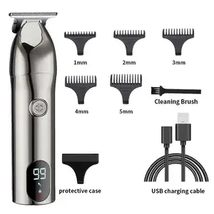 Su geçirmez elektrik taşınabilir USB şarj edilebilir saç kesme makinesi oyma düzeltici saç kesme aleti erkekler için