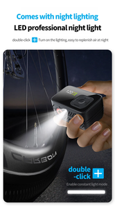 Accessoires de vélo, mini gonfleur de pneus BL06 120 PSI, arrêt automatique, pompe à air électrique numérique pour vélo électrique, <span class=keywords><strong>VTT</strong></span>, vélo de route - Product Image 3