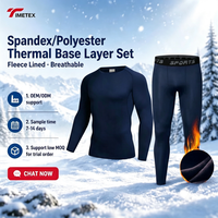 Ensemble de sous-vêtements thermiques pour homme TIMETEX, doublure polaire, manches longues, couche de base athlétique pour l'hiver, respirant, pour les sports par temps froid