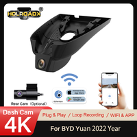 Caméra embarquée HOLROADX Plug&Play 4K pour BYD Yuan 2022, vision nocturne, enregistrement en boucle, contrôle via application Wifi, capteur G