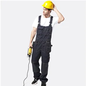 Workwear Overall Cleaner Worker Repair Man Work Clothes Plus Size Mens cotton denim bib overalls