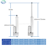 Aktuator linier sunyi 48DB 12V/24V-4.000 n400 kg tugas berat dengan Sensor aula & Motor DC disikat untuk pelacak Skylights Sola