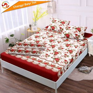 360 °   Parure <span class=keywords><strong>de</strong></span> lit King Size <span class=keywords><strong>de</strong></span> luxe à motif imprimé, drap-housse intégral avec <span class=keywords><strong>traversin</strong></span>, housse <span class=keywords><strong>de</strong></span> couette en microfibre colorée - Product Image 1