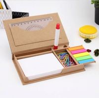 Porte-bloc-notes promotionnel en cuir avec calendrier et stylo, bloc-notes adhésif, bloc-notes personnalisé, notes adhésives