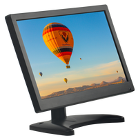 Écran LCD de 11,6 pouces avec résolution 1366x768, coque en plastique, moniteur CCTV de bureau avec interface HD VGA BNC AV USB