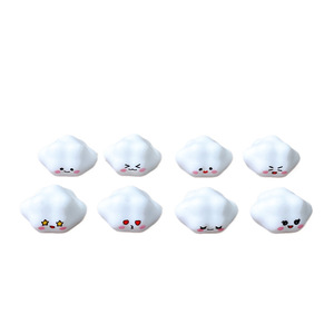 Miniature 3D Cloud Ornaments White Emoji Resin <b>Car</b> Interior <b>Decor</b> DIY Accessories Desktop Ornament Set - Product Image 1