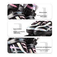 Nouveaux patins à roulettes personnalisables en PU PP, résistants à l'usure, silencieux, à une rangée, pour débutants, avec roulements ABEC-7 réglables, pour l'extérieur