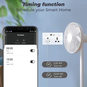 <span class=keywords><strong>Prise</strong></span> murale double Matter147 à 3 trous avec USB+C, connexion directe, compatible Apple <span class=keywords><strong>HomeKit</strong></span>, commande vocale et indicateur de batterie - Product Image 6