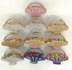 <span class=keywords><strong>Prix</strong></span> d'usine Sacs de soirée pour femmes Mariage Mariée Demoiselles d'honneur Fête Diamant Strass Luxe Panier à fleurs Pochette - Product Image 3