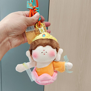 Nuevo colgante de llavero de felpa con imán de Buda de Alegoría de China-Chic, muñecos pequeños, juguetes de peluche alrededor del templo del mito antiguo - Product Image 3
