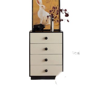 Chest Of Drawers Solid Wood Storage Cabinet Bedroom Dresser With Four Drawers Vintage Style - Product Image 5